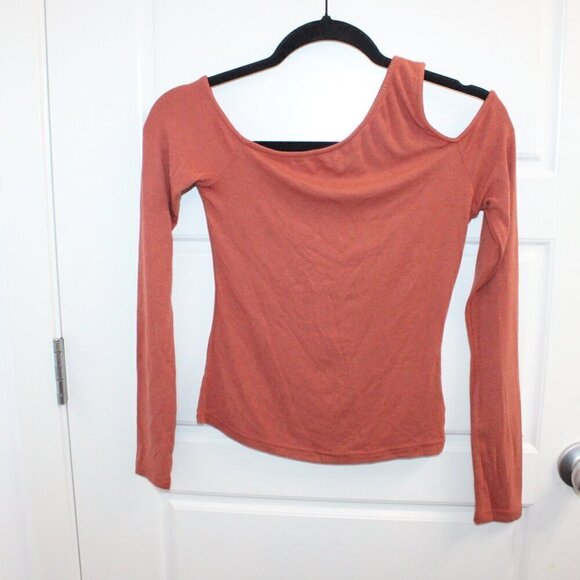 Weworewhat Long Sleeve Off Shoulder Top Rust Size Small - Picture 1 of 3